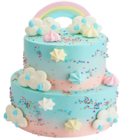 a rainbow cake